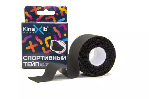 Спортивный тейп Kinexib 9,1м*3,8см черный