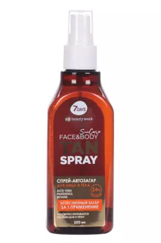 Спрей-автозагар 7DAYS My beauty week Sun Care Tan Spray д/лица/тела, 200 мл