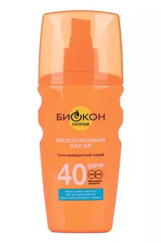 Спрей Биокон д/безопасного загара SPF40 высокая защита, 160 мл