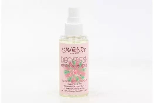 Спрей-дезодорант SAVONRY Роза и лайм, 100 мл