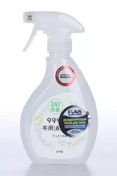 Спрей FUNS д/ткани дезодорирующий с антибактериальным эффектом зеленый аромат 380 мл