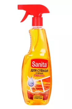 Спрей Sanita д/стекол и зеркал с нашатырным спиртом 500 мл