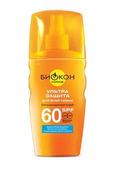 Спрей солнцезащитный Биокон для всей семьи SPF-60, 160 мл