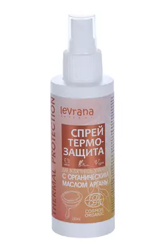 Спрей-термозащита Леврана с органическим маслом арганы д/волос, 150 мл