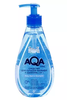 Средство д/купания и шампунь AQA BABY 2 в 1, 250 мл