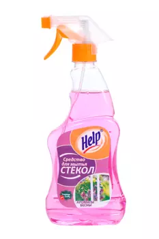 Средство для мытья стёкол и зеркал Help "Аромат весны" с распылителем, 0,5 л