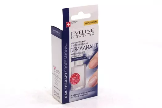Средство EVELINE Nail Therapy Professional д/ногтей укрепляющее с бриллиантами, 12 мл