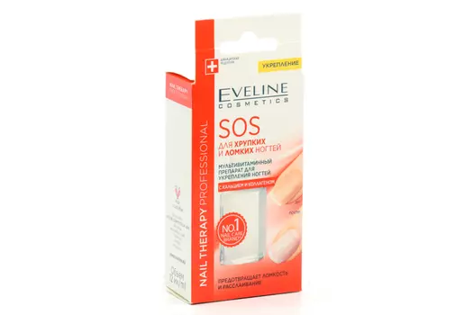 Средство EVELINE Nail Therapy Professional д/ногтей Sos д/хруп и ломких с кальцием/коллаген, 12 мл