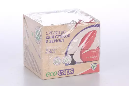 Средство Flexfresh EcoCaps д/мытья стекол/зеркал/пластика концентрат грейпфрут 50 мл, 10 шт