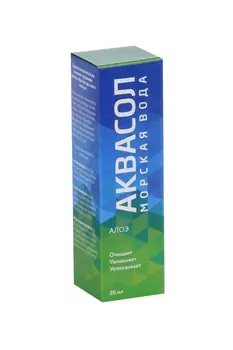 Средство гигиены АкваСол Морская вода и алоэ д/очищения и увлажнения, 50 мл, раствор