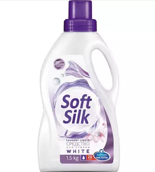 Средство Soft Silk White жидкое д/стирки 1,5 кг
