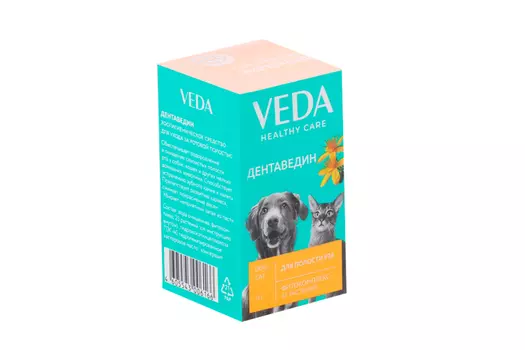Средство VEDA Дентаведин зоогигиеническое д/ухода за ротовой полостью собак/кошек 15 г