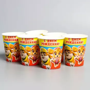 Стакан бумажный Paw Patrol «С Днем Рождения!», PAW Patrol 10 шт