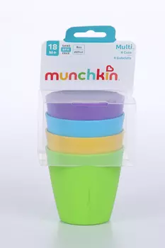Стаканчики Манчкин Мульти д/кормления разноцвет (с 18 мес), 4 шт