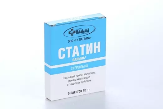 Статин (перевяз с-во кровоостан), 1 г, 5 шт