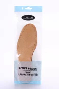 Стельки Corbby Leder Pekari латекс овечья кожа растительного дубления с актив углем р 43-44