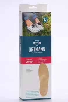 Стельки ORTMANN SolaMed Supra ортопедические каркасные при плоскостопии бежевый р 40, пара