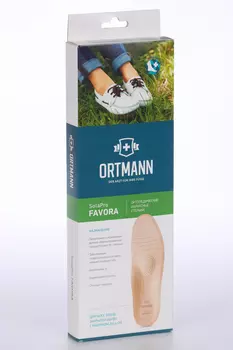 Стельки ORTMANN SolaPro Favora ортопедические каркасные при плоскостопии бежевый р 39, пара