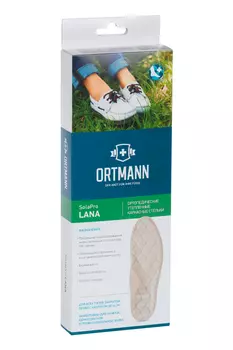 Стельки ORTMANN SolaPro Lana ортопедические каркасные при плоскостопии зимние бежевый р 38, пара