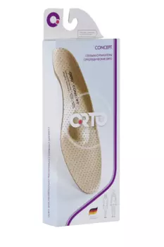 Стельки ORTO Concept ортопедические из натуральной кожи бежевый р 39, пара