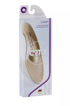 Стельки ORTO Concept ортопедические из натуральной кожи бежевый р 36, пара