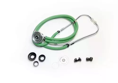 Стетофонендоскоп Раппопорта Адъютор СФ-03.4 с зелен трубк/компл ЗИП с именной табл в футл