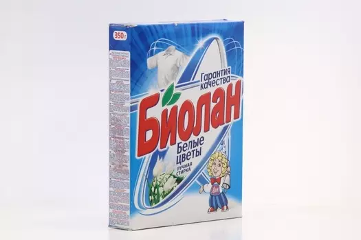 Стиральный порошок "Биолан" Белые цветы, ручная стирка, 350 гр