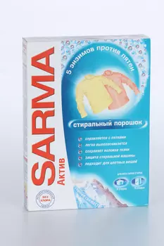 Стиральный порошок Sarma Актив «Горная свежесть», свежесть + свобода от пятен, 400 г