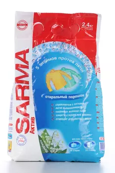 Стиральный порошок Sarma «Ландыш», 5 энзимов против пятен, 2,4 кг