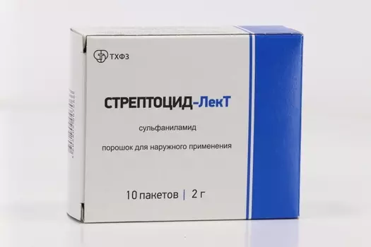 Стрептоцид-ЛекТ, 2 г, 10 шт, порошок для наружного применения