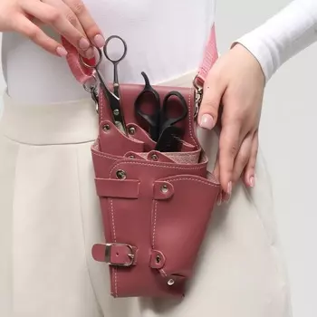 Сумка д/мастера Queen fair 23х13,7 см длина ремня 124 см цвет розовый