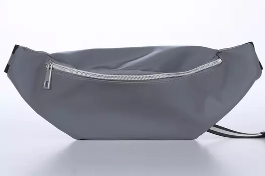 Сумка поясная светоотраж Светлячок серая доп внутренний карман/регулир пояс СП-1-СВ