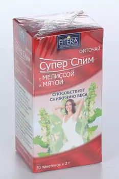 Супер-слим фиточай мелисса/мята, 2 г, 30 шт