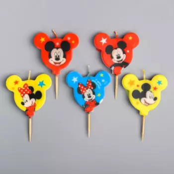 Свеча Disney в торт набор, Микки Маус и его друзья