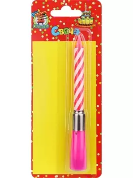 Свеча Miland д/торта музыкальная красная