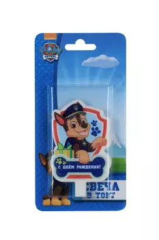 Свеча Paw Patrol в торт С Днем рождения гонщик