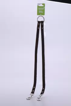 Сворка кожаная длина 40 см (д/двух собак) ширина 15мм