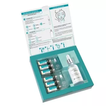 Сыворотка Akavia Peptide лимфодренаж Anti-Puffiness от отек лица/обл вокр глаз, 12 шт, ампулы +активатор 50мл
