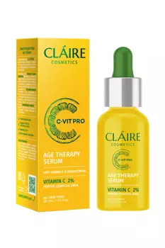 Сыворотка CLAIRE Cosmetics Age therapy c-vit pro д/лица, 30 мл