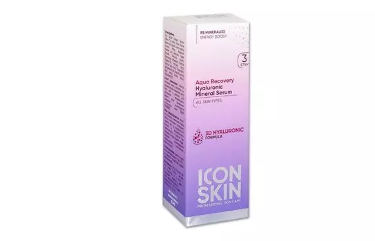 Сыворотка д/лица ICON SKIN минер с гиалур кисл AQUA RECOVERY д/всех типов кожи, 30 мл