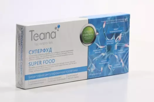 Сыворотка д/лица TEANA Суперфуд нейроактивная Stress Control, 2 мл, 10 шт