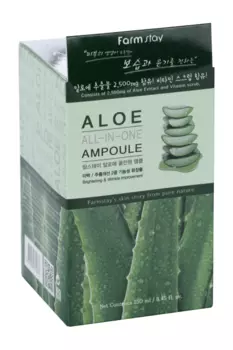 Сыворотка Farm Stay aloe all-in-one ampoule д/лица, 250 мл
