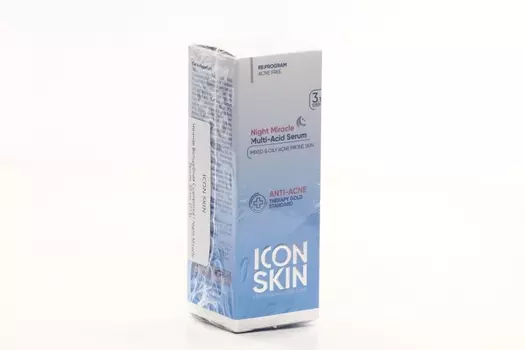 Сыворотка ICON SKIN д/лица ночная мультикислотная д/жирной и комб кожи, 30 мл