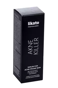 Сыворотка Likato Professional Akne Killer д/лица п/акне/прыщ гиалурон к-та/ниацинам/мелисса, 30 мл