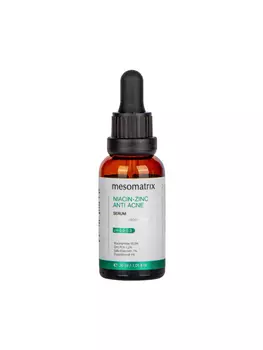 Сыворотка MESOMATRIX / МЕЗОМАТРИКС с ниацинамидом 10.5% и Цинком 1.2% от акне, постакне, для сужения пор NIACIN-ZINC, 30 мл