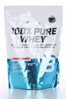 Сывороточный протеин BioTechUSA 100% Pure Whey клубника, 454 г