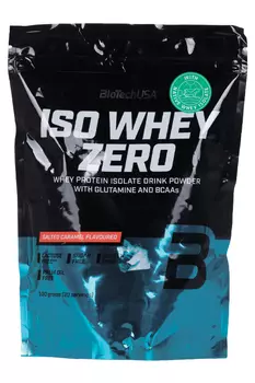 Сывороточный протеин изолят BioTechUSA Iso Whey Zero соленая карамель, 500 г