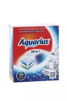 Таблетки для посудомоечных машин Aquarius All in1, 28 шт.