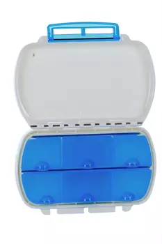 Таблетница 6 секций цвет МИКС