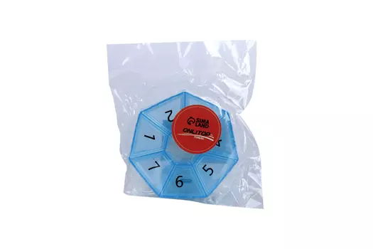 Таблетница Цифры 7 секций цвет МИКС